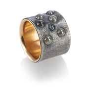 Todd Reed ring in 18 karat rose gold, silver and Cabochon Diamonds (3.16ct)